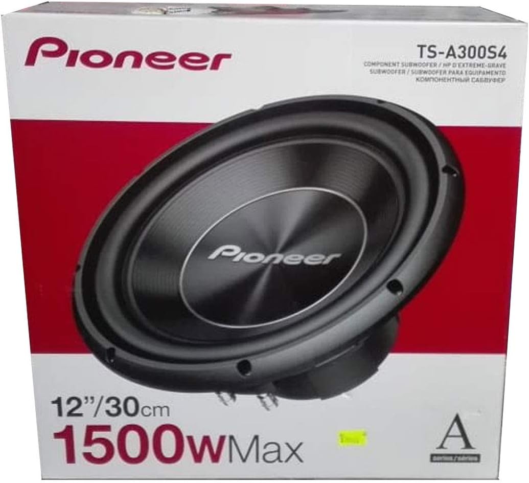 Pioneer TS-A300S4 Subwoofer mit Schwingspule für den Gehäuseeinbau (1.500 W), 30 cm/12", IMPP Membra