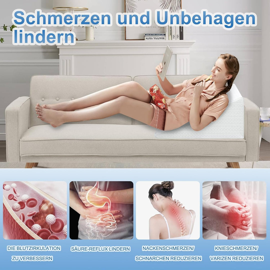 TANYOO Keilkissen Lesekissen mit Memory Schaum für Bett und Sofa Als Beinkissen oder Rückenkissen, M