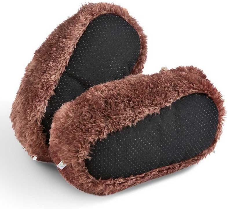 NICI 48934 Eule Oscar Grösse (M) 34-37 braun-Nachhaltige warme Kuscheltier Hausschuhe für Jungen und