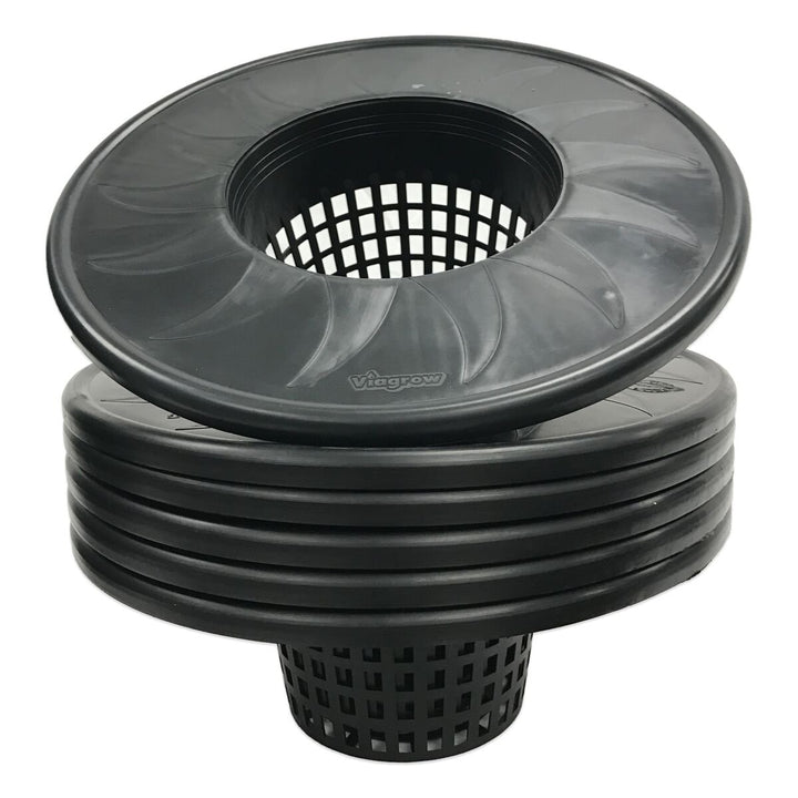 Viagrow 15,2 cm breiter Deckel für Eimerkorb, 15,2 cm breit, 6 Stück, DWC-Eimer-Netztöpfe 6 in. Lid