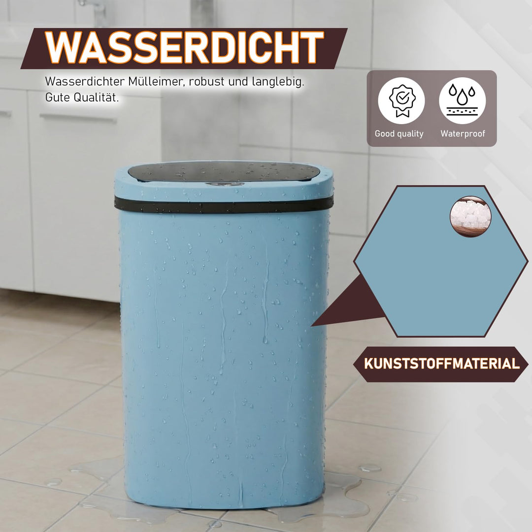 FDW Mülleimer mit Sensor & Deckel, Kunststoff, 50 L Küchenmülleimer, Smart, Automatisch, Berührungsl