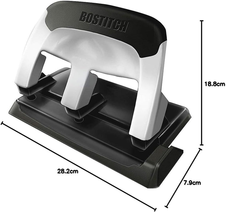 Bostitch Office EZ Squeeze Heavy Duty 3-Locher, 40 Blatt Kapazität, verbraucht weniger Kraft, perfek