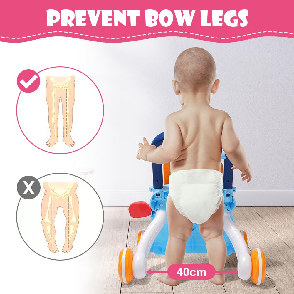 Aolso Baby Walker, Sit-to-Stand Learning Walker, Baby Entertainment Table Early Education Activity C