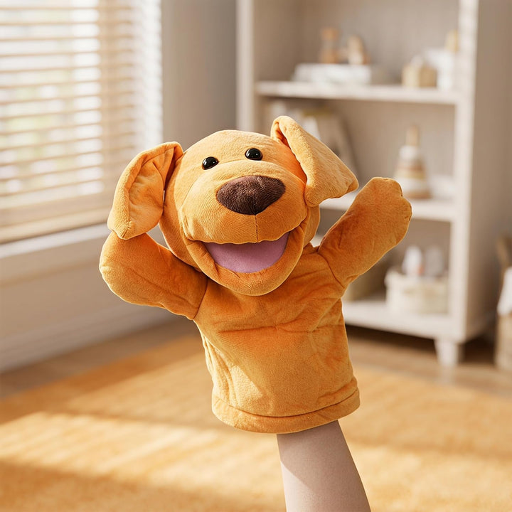 lilizzhoumax Hund Handpuppe Kuscheltier Tier Kawaii Niedliches Rollenspiel interaktives Früherziehun