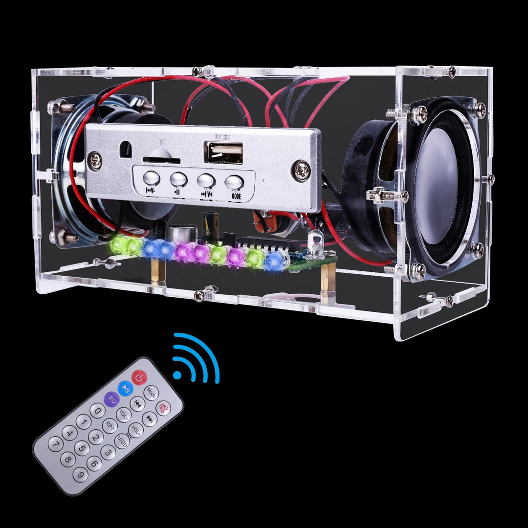 DIY Lautsprecher Box Kit Löt bausatz Lernen Tragbare Elektronische Sound-Verstärker mit LED Home Ste