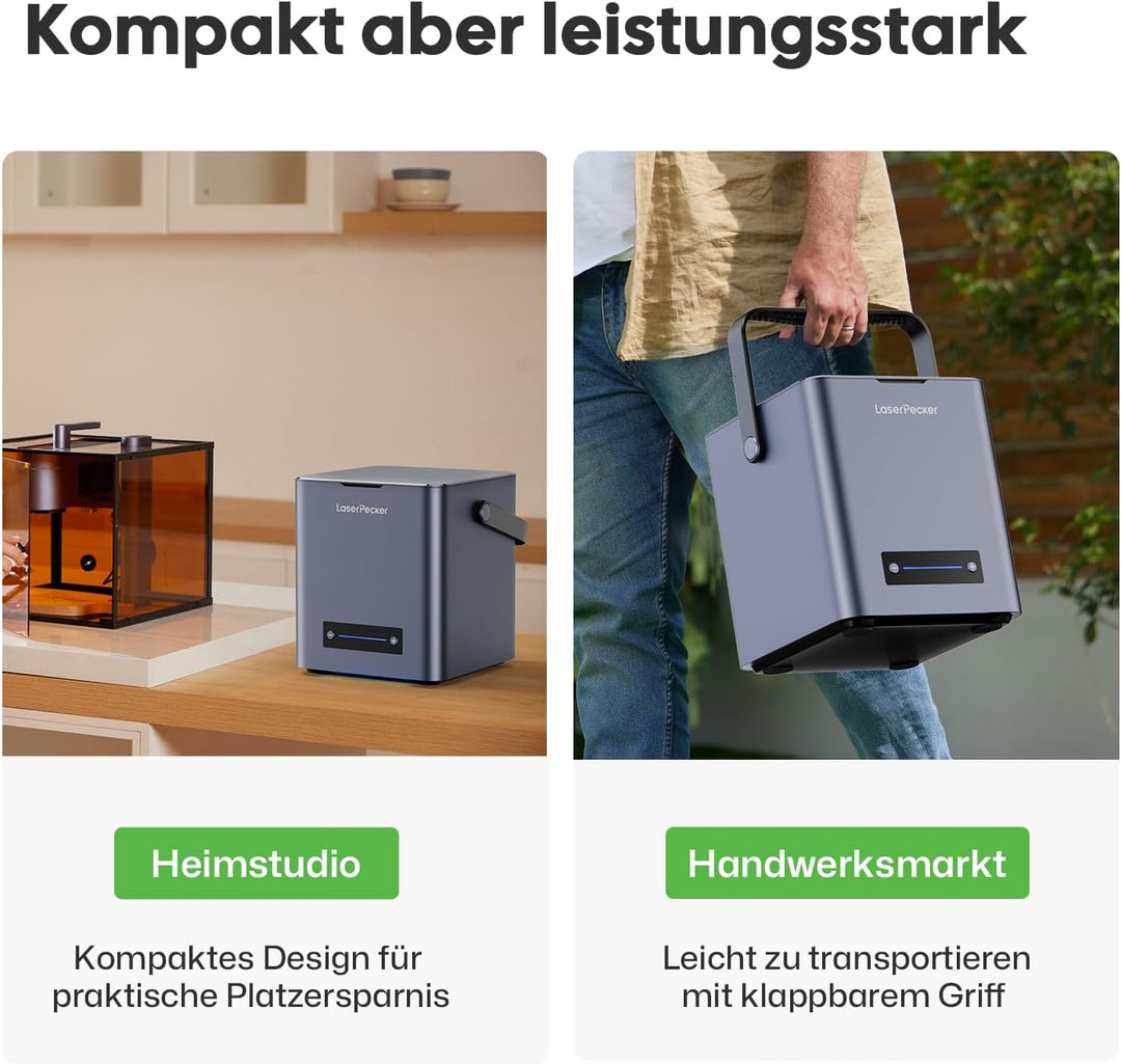 LaserPecker Rauchluftreiniger für den Schreibtisch, Rauchabsauger mit 4-lagiger Filterung Tragbarer