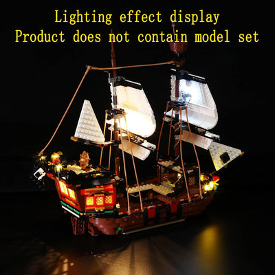 GEAMENT LED Licht-Set (Fernbedienung) Kompatibel mit Lego Piratenschiff (Pirate Ship) - Beleuchtungs