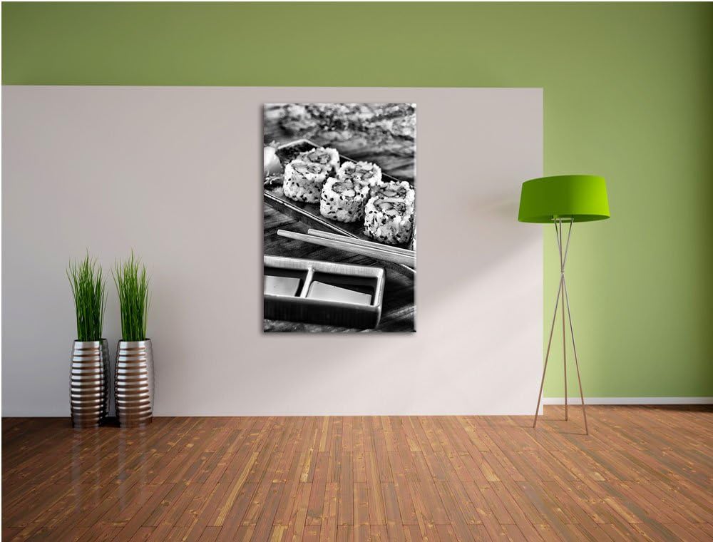 Pixxprint Delikate Inside Out Sushi Rollen als Leinwandbild/Grösse: 100x70 / Wandbild/Kunstdruck/fer