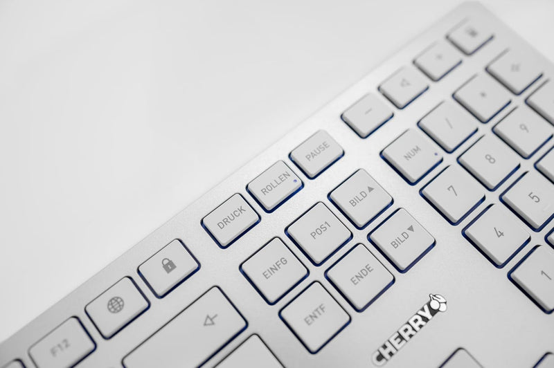 CHERRY KC 6000 SLIM Tastatur (Englisches Tastatur-Layout) Silber US-Internationales Layout - QWERTY