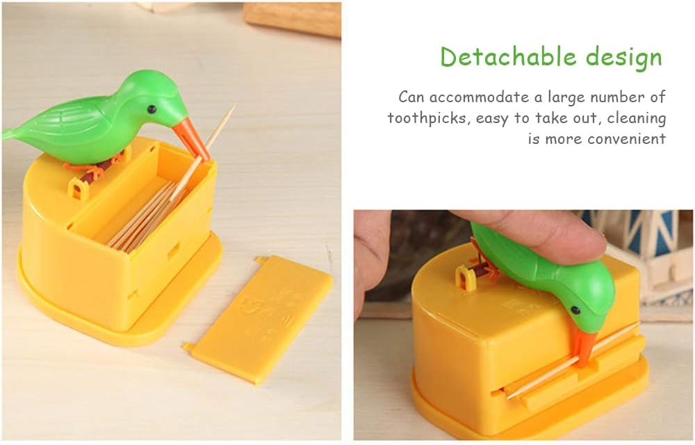 Zahnstocher Spender, süsse Vogel Zahnstocher Halter Dispenser Zähne Reinigung Zahnstocher Fall Gag G