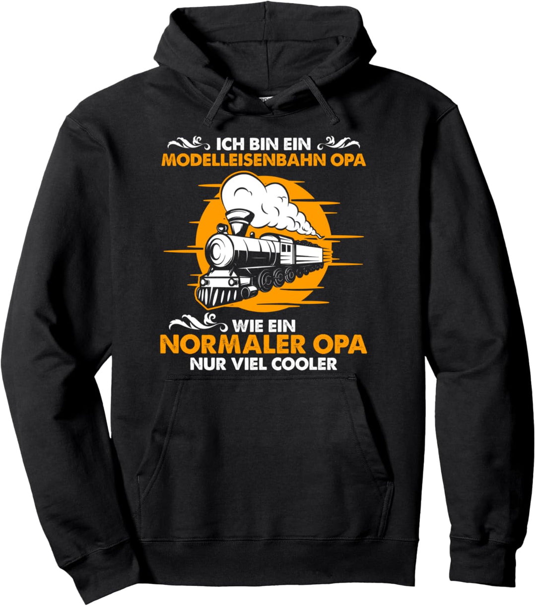 Ich bin ein Modeleisenbahn Opa Dampflok Zug Pullover Hoodie