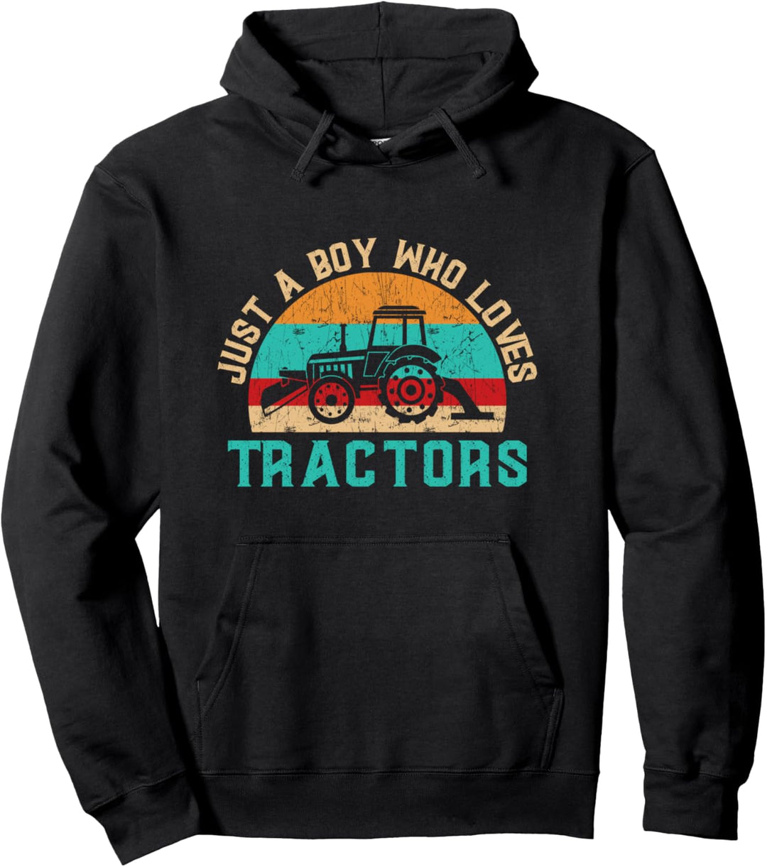 Just a Boy who loves Tractors Trecker Biobauer Pullover Hoodie