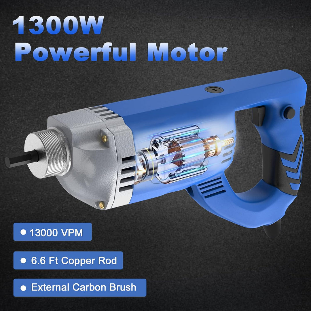 IMAYCC Betonrüttler 1300W 220V 4300 U/min, 2m Schlauchlänge aus Kupfer