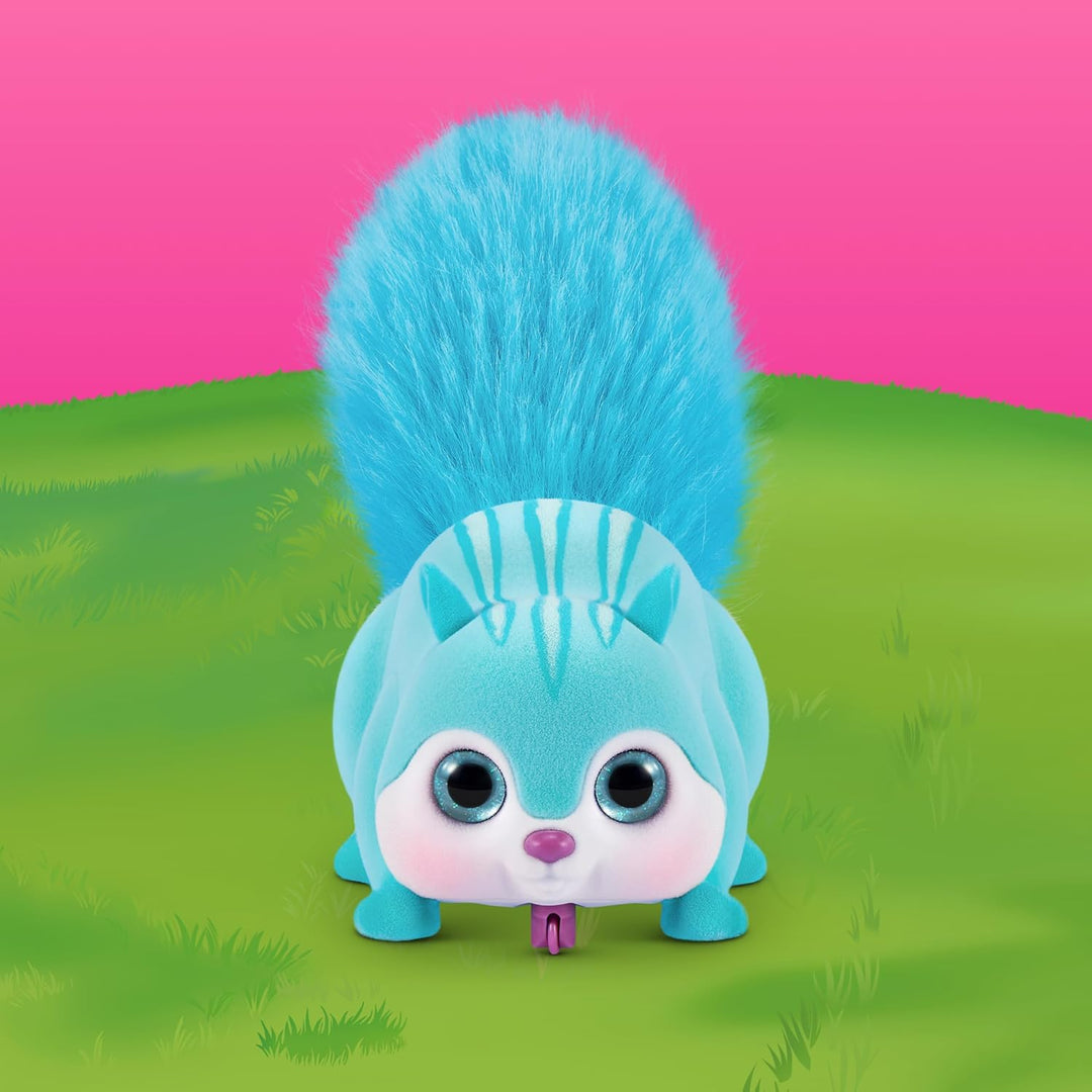 Pets Alive Scurry'n Squirrel (Blau) von ZURU – Interaktives Roboter-Haustier Spielzeug, Bewegliches