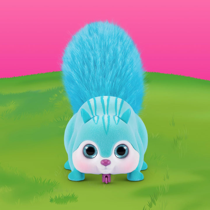 Pets Alive Scurry'n Squirrel (Blau) von ZURU – Interaktives Roboter-Haustier Spielzeug, Bewegliches