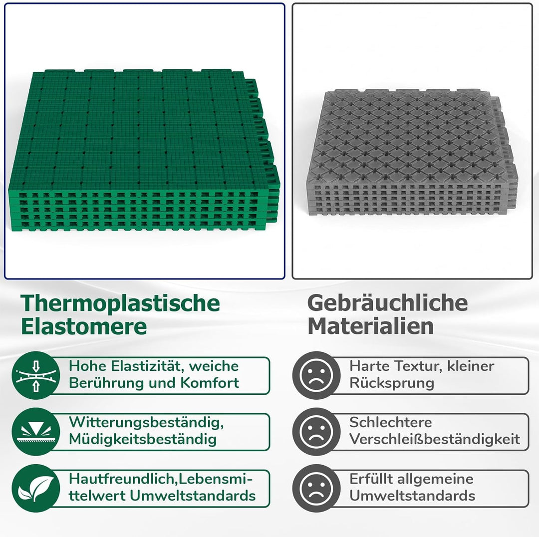 jxgzyy 24 STK Bodenschutzmatte Puzzlematte Set Sportmatte Gymnastikmatte Fitnessmatte Gummimatte Fal