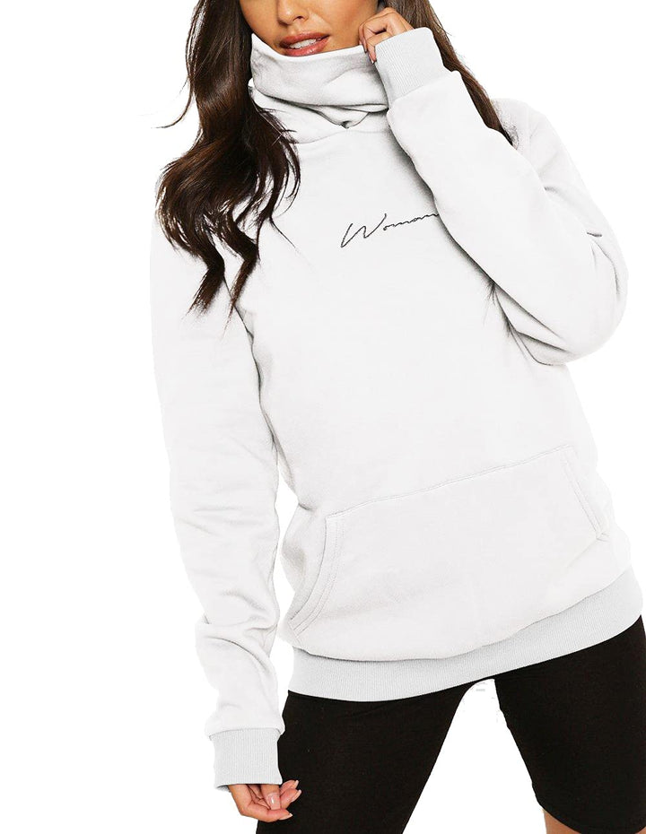 TrendiMax Damen Hoodie Kapuzenpullover Langarm Sweatshirt Winter Pullover Hochkragen Sweatjacke Kapu