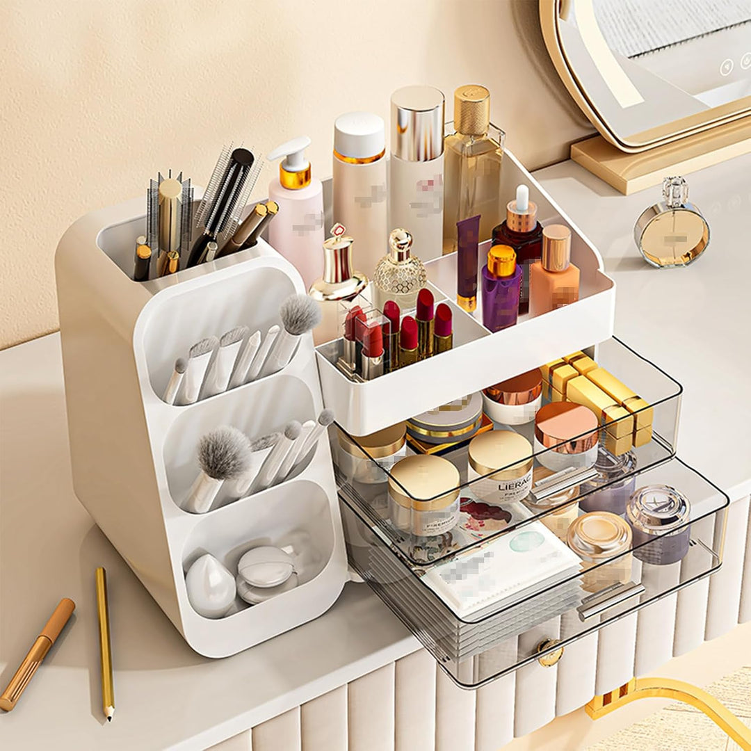 Multifunktion Kosmetik-Organizer mit grossem Fassungsvermögen,Make up Organizer mit Schubladen,Einfa