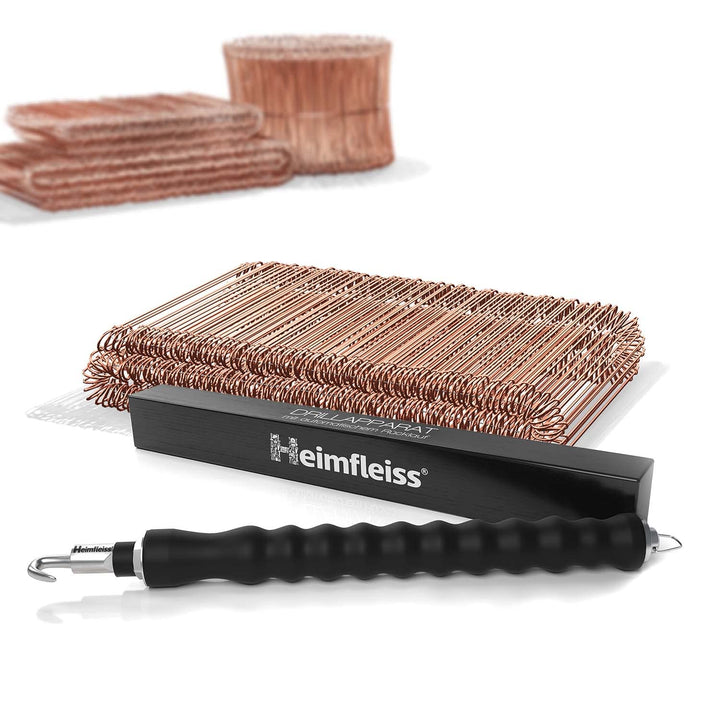 Heimfleiss® Drillapparat Driller + verkupfertem Rödeldraht 1,0 x 100-160 mm (250 Stk.) - hochwertige