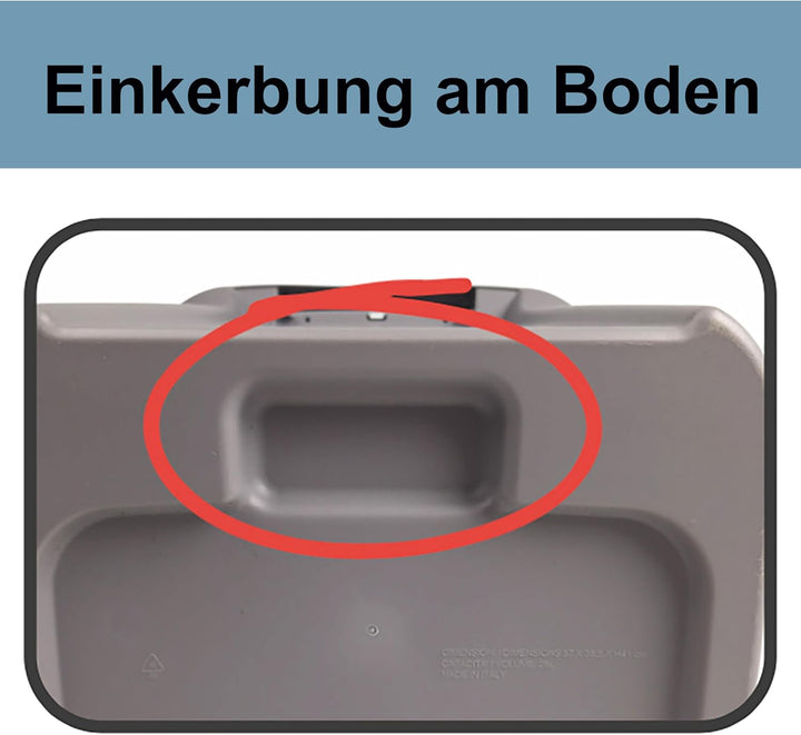 Hummelladen Stapelbarer Müllsortierer 28 Liter Grau mit Gelbem Faltdeckel 39x37x41 cm Mülleimer Müll