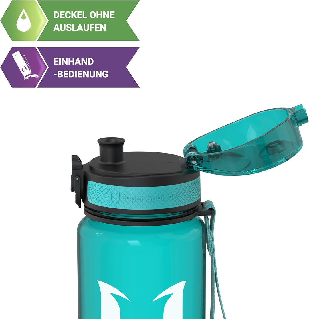 Super Sparrow Trinkflasche - Tritan Wasserflasche - 350ml, 500ml, 750ml, 1000ml - BPA-frei - Ideale
