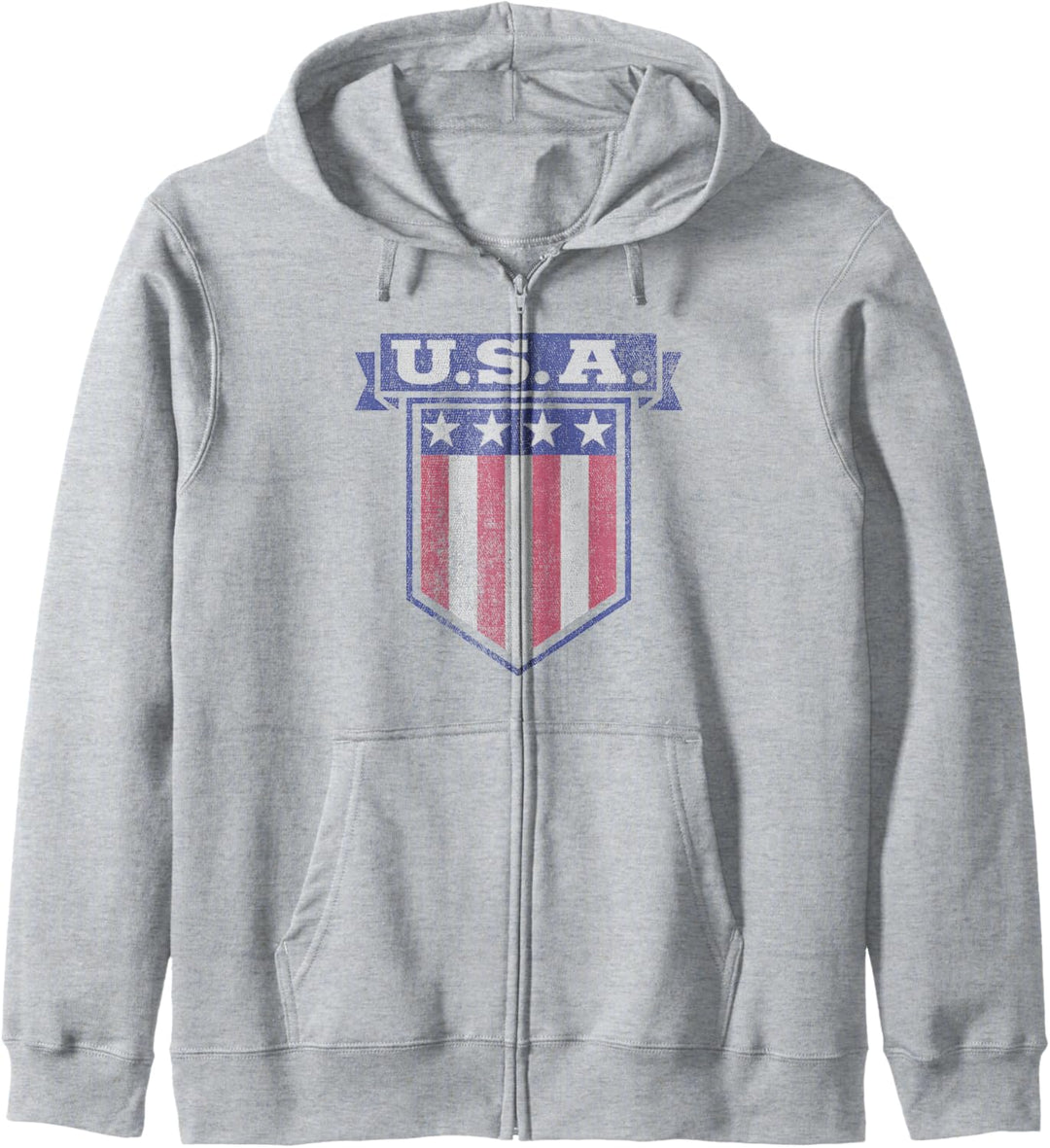 Trendy USA Stars & Stripes Banner Shield Kapuzenjacke