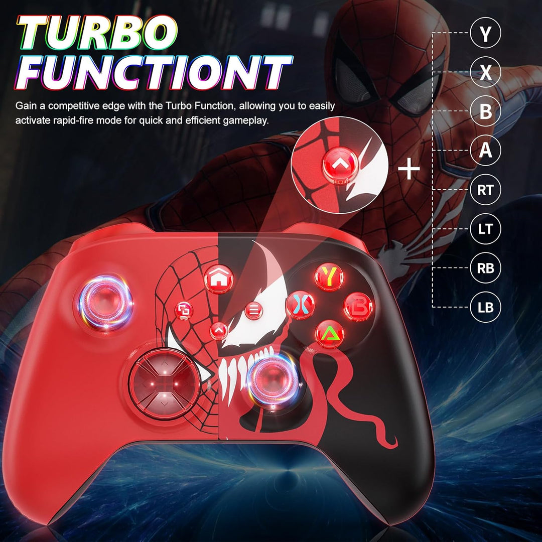 Lapezei Wireless RGB Controller für Xbox Series S/X, mit Xbox One/PC/Android/iOS, Bluetooth Gamepad