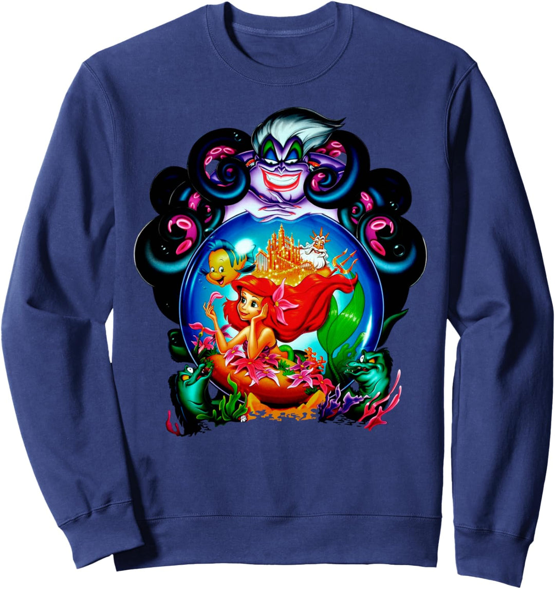 Disney The Little Mermaid Ariel Ursula Flounder Crystal Ball Sweatshirt