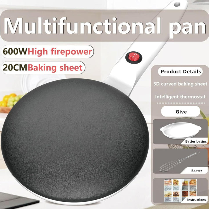 Instant-Crêpe-Maker, Crêpe-Maker, Crêpe-Grillpfanne, 7,8 Zoll automatische Temperaturregelung Instan