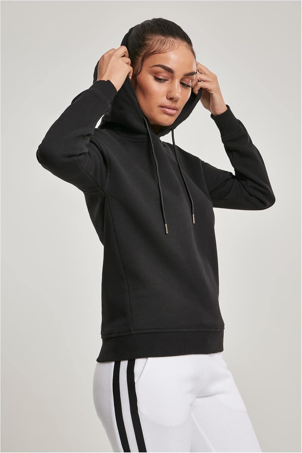 Urban Classics Ladies Hoody Frauen Kapuzenpullover grün Basics, Casual Wear, Streetwear XS Grosse Gr