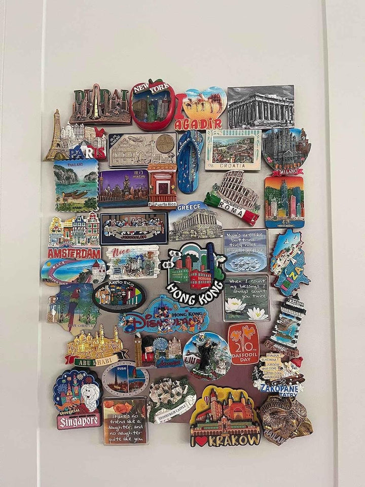 Raweao Kleine Magnettafel Magnetboard, Weiss Magnetische Wandtafeln zum Sammeln Kühlschrankmagneten