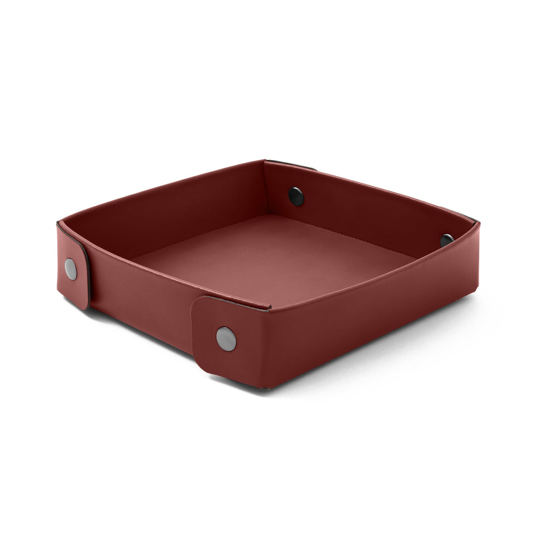 Eglooh - Perseo - Taschenleerer Leder Bordeaux Rot - Schreibtisch-Organizer mit modernem Design - Ab
