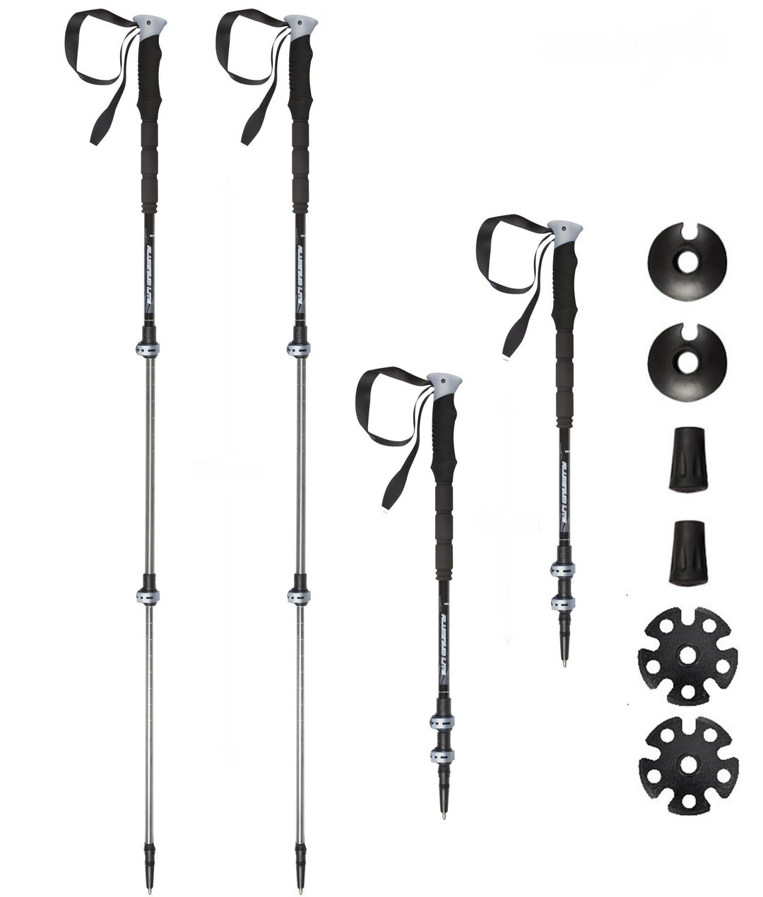 SKINSTAR T1 Tourenstock Trekkingstöcke Skistock Skitourenstock Skistöcke Wandern BLACK/GREY, BLACK/G