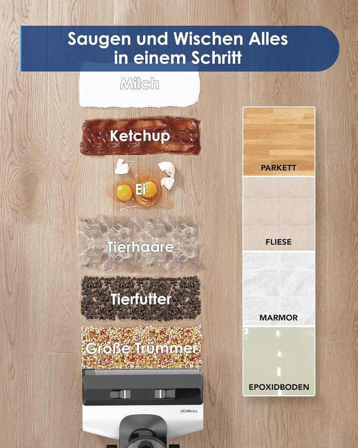 Tineco Floor One S5 Smart Nass-Trocken-Sauger mit iLoop Technologie, All-in-One-Nass Trockensauger K