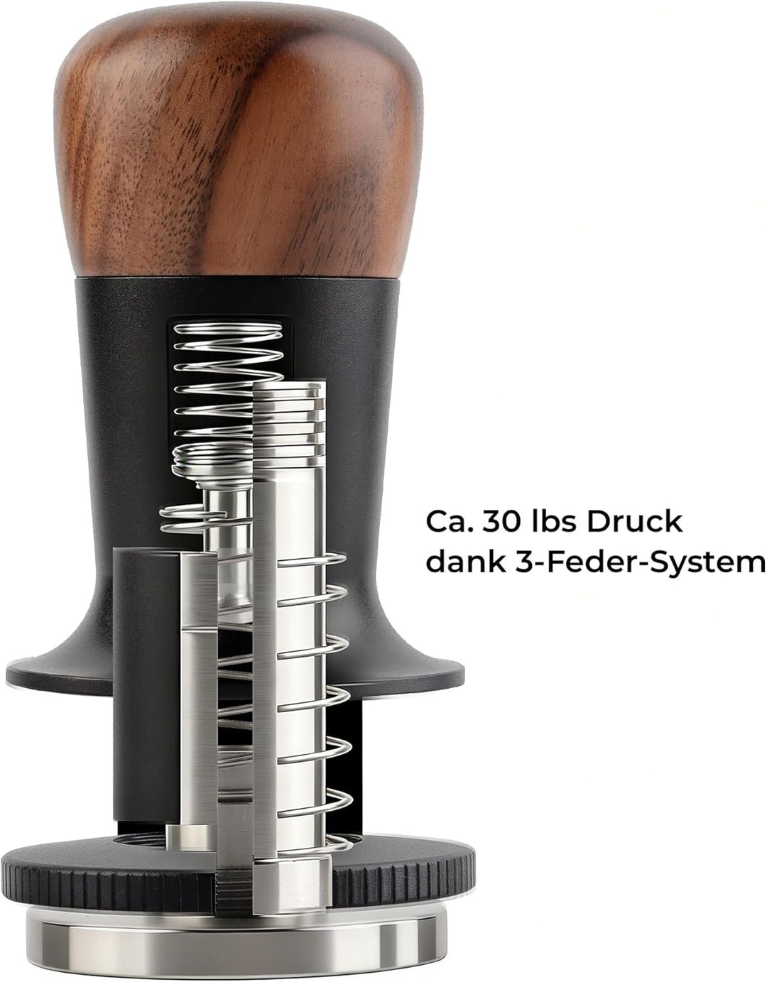 58mm Spring Loaded Coffee Tamper - 58mm Kaffeetamper - Kalibrierter Espresso Tamper für gleichmässig
