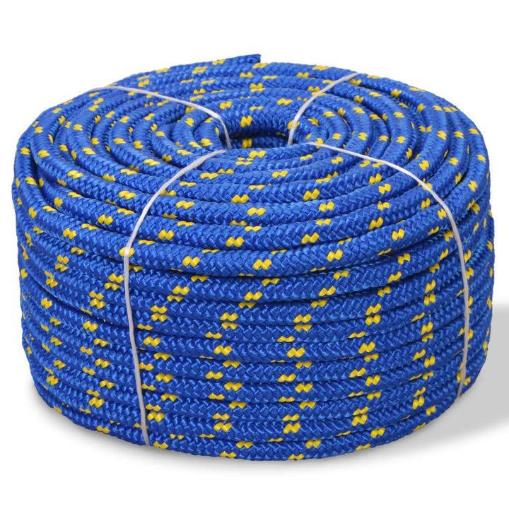 vidaXL Bootsseil Polypropylen 14mm 50m Blau Ankerleine Festmacher Tauwerk Seil
