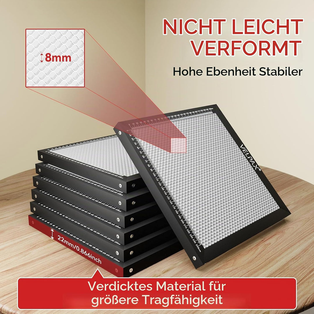 Laser Wabentisch, 500x500mm Honeycomb Waben Arbeitstisch für Lasergravierer Wabenlaserbett, Laser Ho