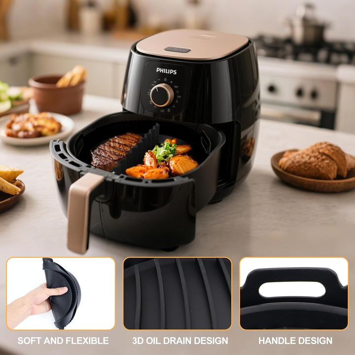 TYBYBB Heissluftfritteuse Zubehör Set kompatibel mit Ninja AF160EU AF150EU AF161EU COSORI Philips Ai