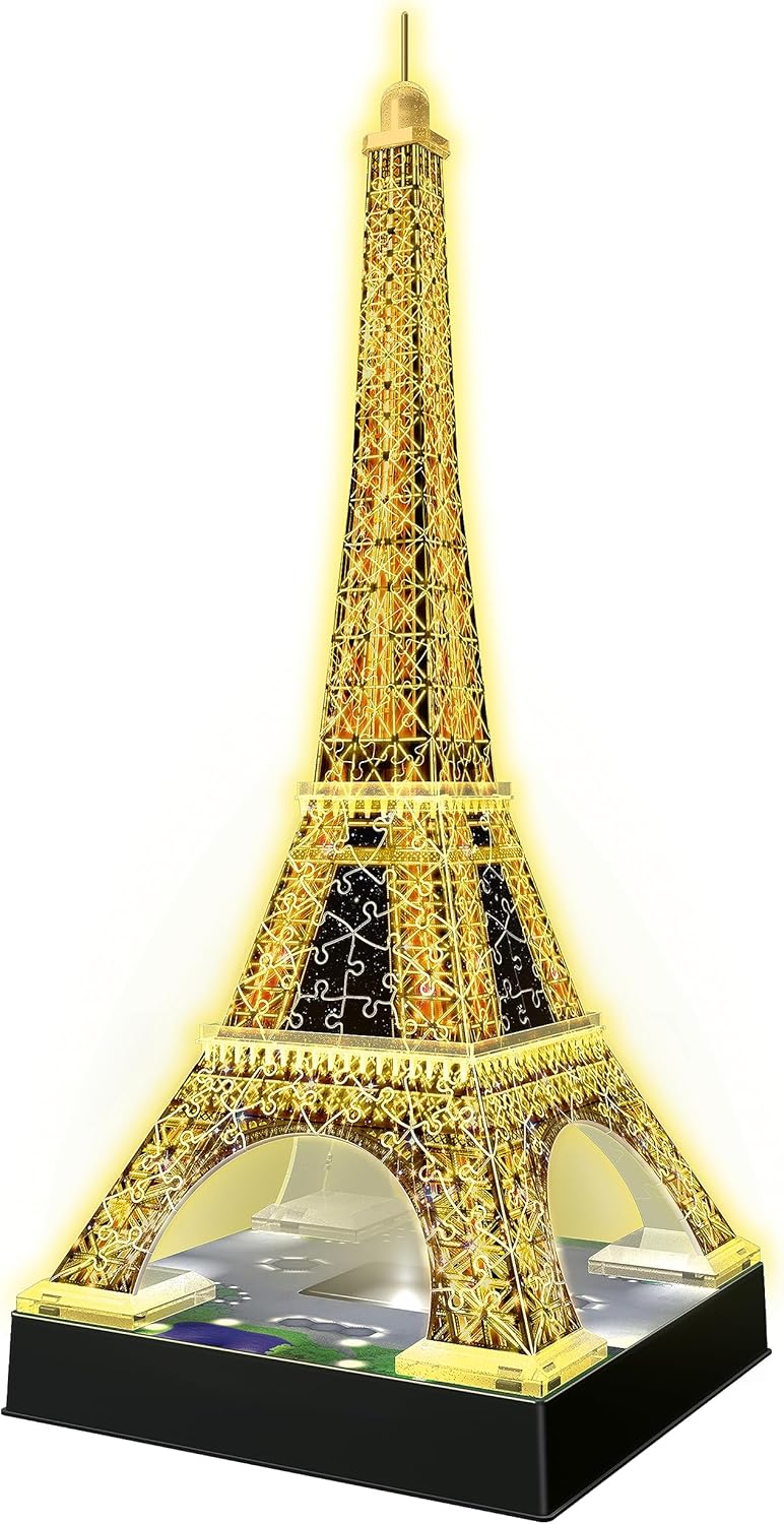 Ravensburger 3D Puzzle Eiffelturm in Paris bei Nacht 12579 - leuchtet im Dunkeln - 216 Teile - ab 10