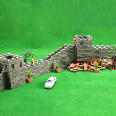 Cayway 400 Stück Mini Simulation Ziegel, 1:16 Mini Scale Ziegel Miniatur Ziegelsteine Ziegelrot Back