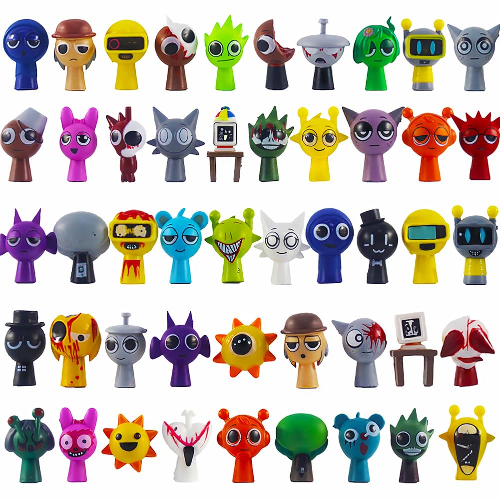 Kouipoie Sprunki Spielzeugfiguren Set, Bunte Sprunki Action Figures für Kinder und Erwachsene, Gamer