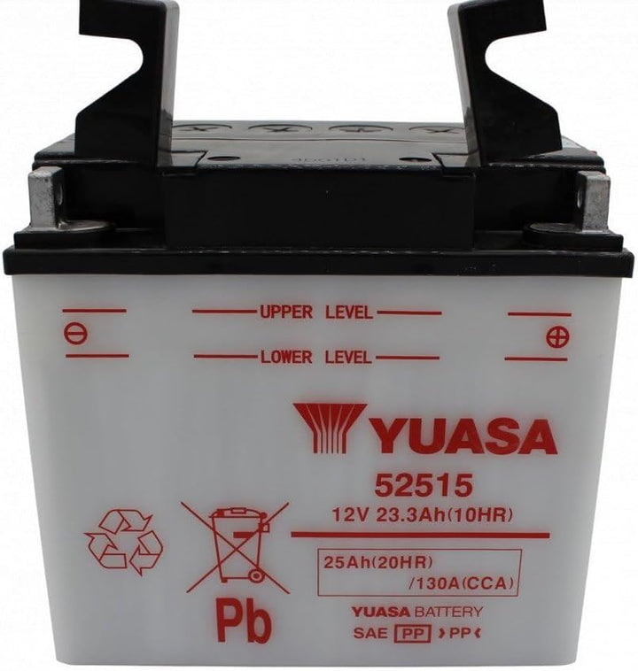 YUASA 52515 -Y- Batterie Offen ohne Saeure, 12 Volt, 130 A, 25 Ah (20 Stunden)