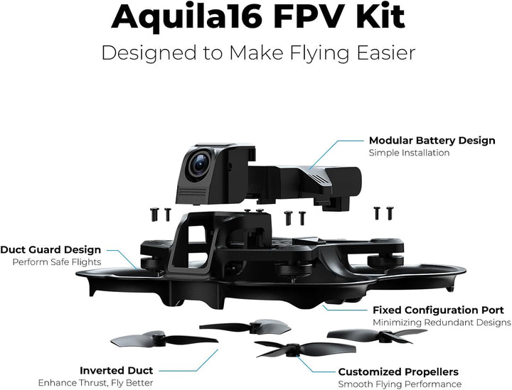 BETAFPV Aquila16 FPV-Kit mit LiteRadio 2 SE-Sender für Simulator, VR03-Brille mit DVR-Aufnahmefunkti