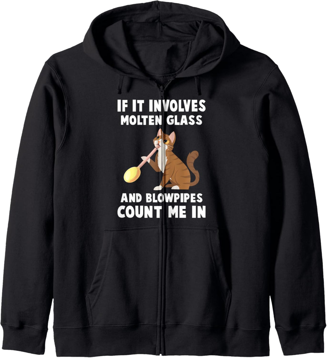 Glass Blowing - Hobby - Cute Cat - Pet - Veterinarian Kapuzenjacke