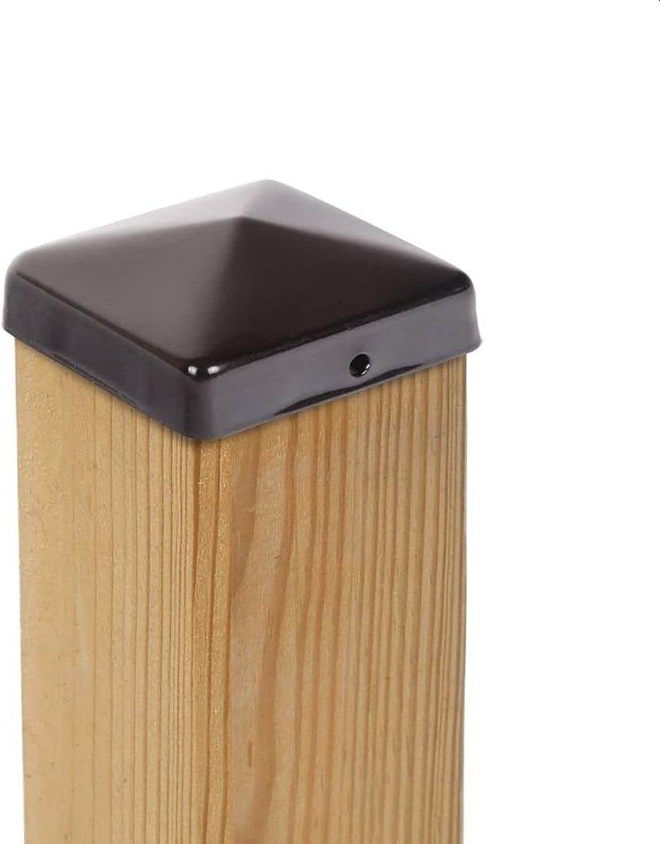 10x PFOSTENKAPPE PYRAMIDE STAHL SCHWARZ PULVERBESCHICHTET 151 x 151 MM 10 151 x 151 mm, 10 151 x 151