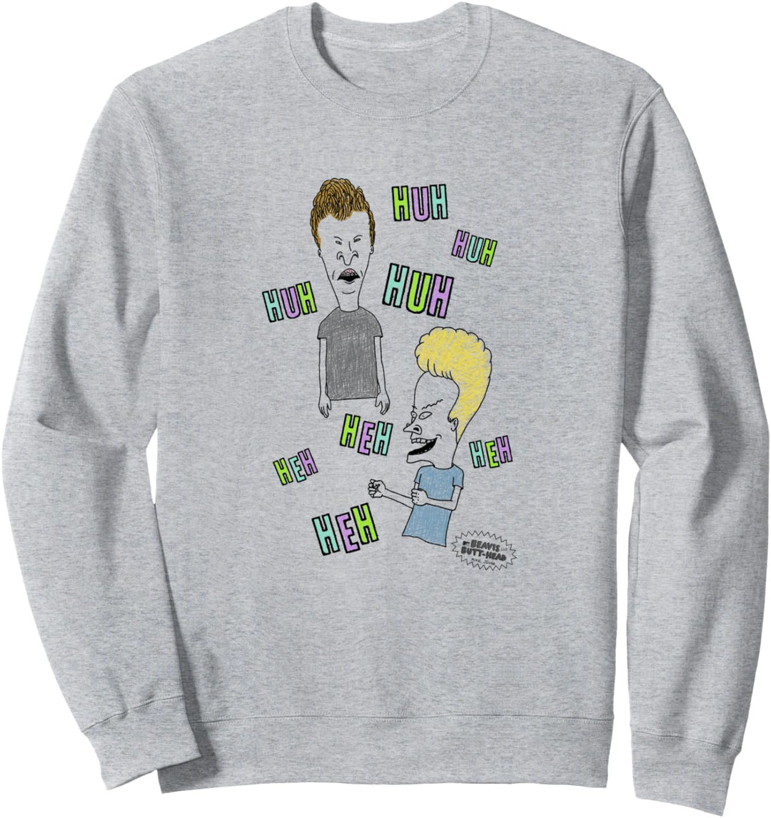 Beavis and Butt-Head Laughing Text Sweatshirt