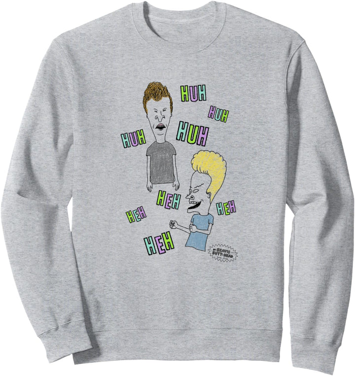 Beavis and Butt-Head Laughing Text Sweatshirt