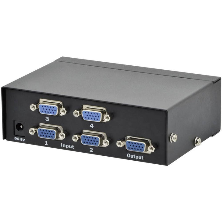 DIGITUS Professional VGA Video Switch / Umschalter, 4 Eingänge - 1 Ausgang, 250MHz, bis 1920x1080 Pi