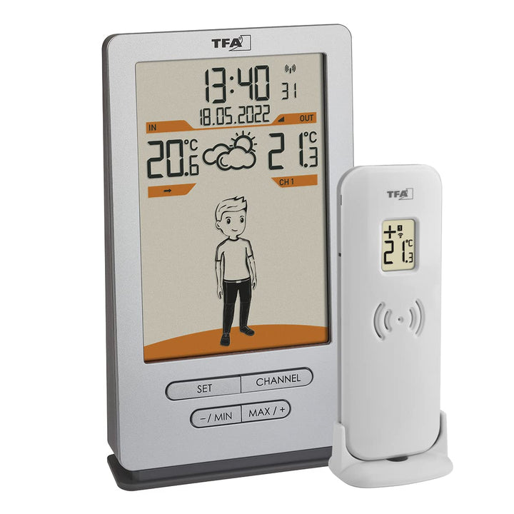 TFA Dostmann Funk Wetterstation Weather Jack, 35.1166.54, Aussen- und Innentemperatur, Wettervorhers