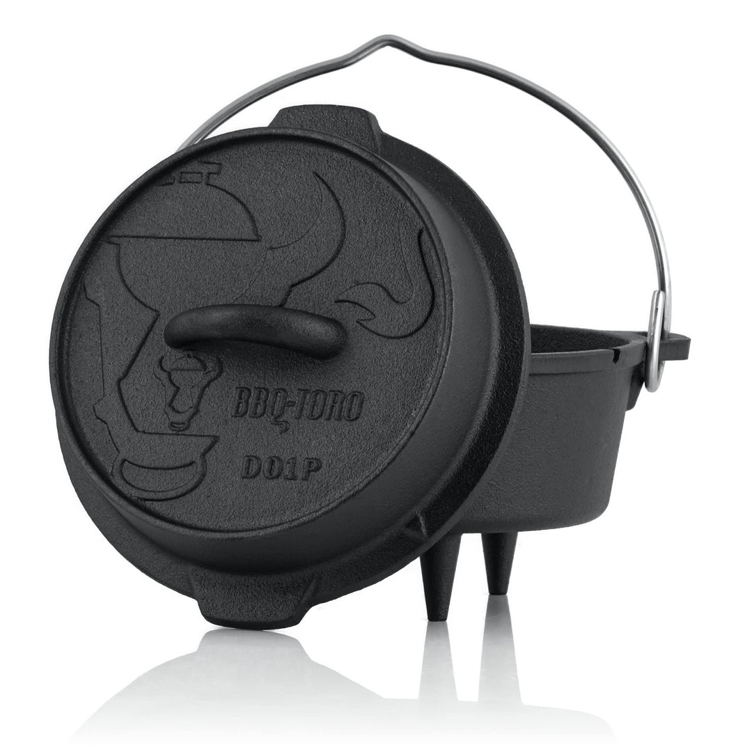 BBQ-Toro Mini Dutch Oven Premium Serie | 1,8 Liter (DO1P), Topf mit Füsse | bereits eingebrannt - pr